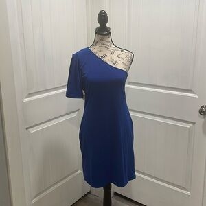 Lyaner Blue One Shoulder Size L Dress